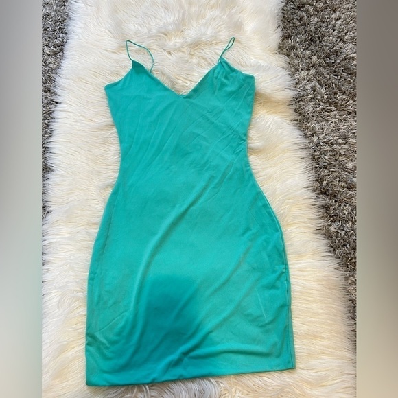 Turquoise Mini Dress - Picture 1 of 4